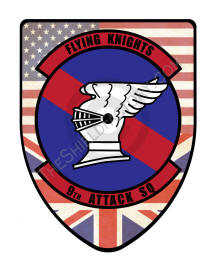 air Force Flying Knights squadron military award shield