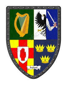 Ireland royal coat of arms shield