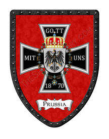 King of Prussia royal coat of arms on a hanging shield