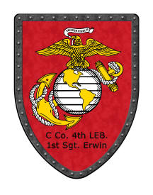 Marines military thank you award shield