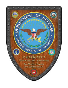 General Mattis Military thank you award shield