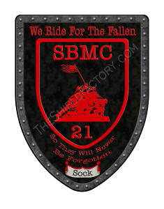 Motorcycle club shield for military appreciation for veterans