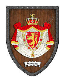 Norway royal coat of arms shield