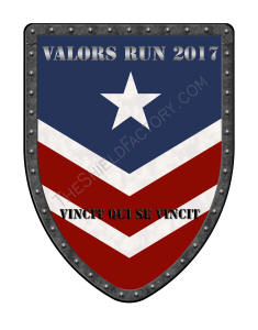 Special Military Valors Run event shield for awards and commemorative needs